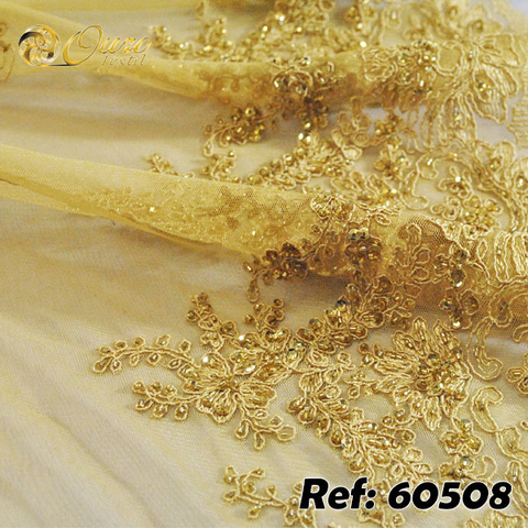 Tule bordado cheap amarelo