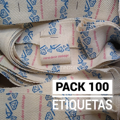 Pack 100 etiquetas de Cinta Hilera