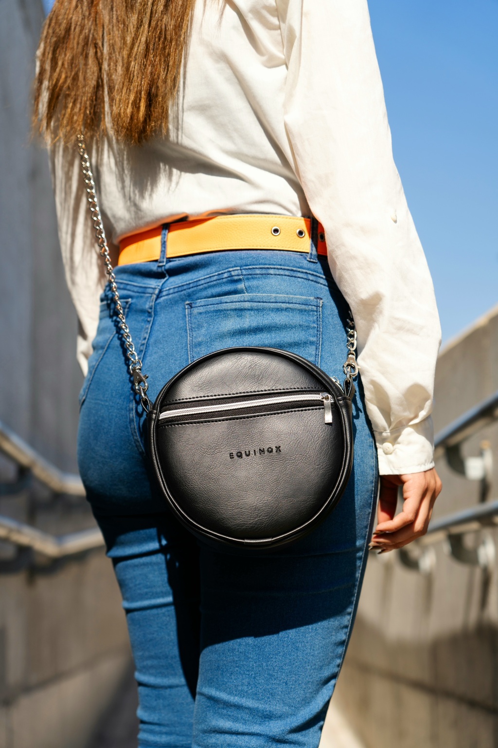 Carteras redondas de cuero hotsell