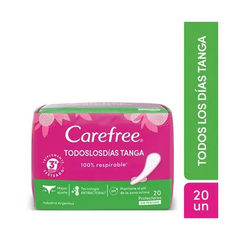 CAREFREE PROTECTORES DIARIOS TANGA X 20 UNIDADES (7790010002851) - comprar online