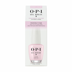 OPI ESMALTE GEL BREAK TREATMENT SYSTEM PROPERLY PINK 2 X 15ML (619828127327)