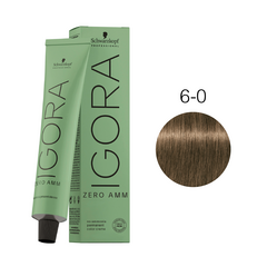 SCHWARZKOPF TINTURA IGORA ZERO AMM 6-0 RUBIO OSCURO NATURAL X 60ML (4045787960457)