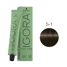 SCHWARZKOPF TINTURA IGORA ZERO AMM 5-1 CASTAÑO CLARO CENIZA X 60ML (4045787961454)