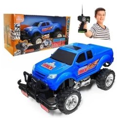 Carrinho De Controle Remoto Monster Truck Azul Polibrinq