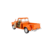 Pick Up Chevy Stepside 1955 Kinsmart 1:32 Laranja - Imports Bazar - 12 anos no Mercado!