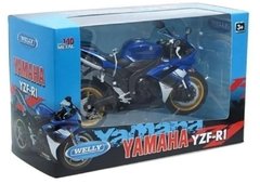 Miniatura Yamaha Azul Yzf-r1 Welly 1:10 - Imports Bazar - 12 anos no Mercado!