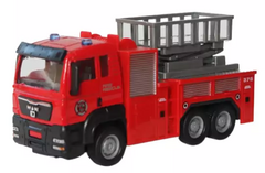 Caminhão Truck Bombeiro Esteira Retrátil 1:55 Polibrinq