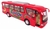 Ônibus Coach com detalhes 1:64 vermelho