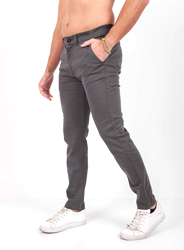 Pantalon best sale gris topo