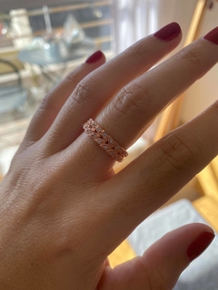 Anillo Mandy en pave rose