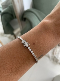 PULSERA CUBIC BAGUETTE CRISTAL CON CIERRE - comprar online