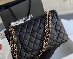 CHANEL 2.55 CLASSIC DOUBLE FLAP CAVIAR COM DOURADO na internet