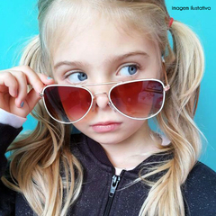 Óculos Aviador Metal Dourado Degradê UVA400 - Menina de Laço - Maior loja de acessórios infantis há 15 anos colorindo e enfeitando meninas!