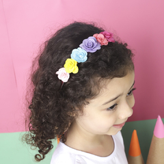 Tiara Flora Colors - Menina de Laço - Maior loja de acessórios infantis há 15 anos colorindo e enfeitando meninas!