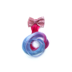 Mecha Laço Glitter Rosa Pink e Azul - comprar online