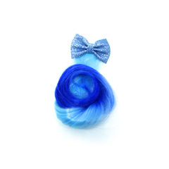 Mecha Laço Glitter Tons Azul - comprar online