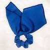 Scrunchie Lenço Crepe Azul escuro