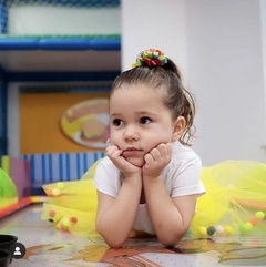 Saia Tutu Pink Pompom Colorido - Menina de Laço - Maior loja de acessórios infantis há 15 anos colorindo e enfeitando meninas!