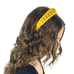 Tiara Trançada Amarelo Neon - comprar online