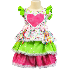 Vestido Junino Estampa Floral com acessório - 100% algodão - loja online