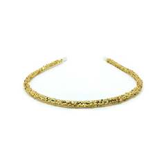 Tiara Slim Glitter Dourada - comprar online