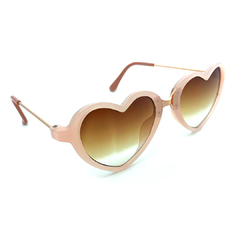 Óculos Coração Acetato Nude Marrom UVA400 - comprar online