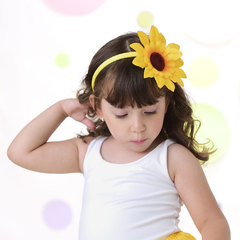 Saia + Tiara Infantil Girassol Carnaval Tamanho 3 a 6 Anos - comprar online