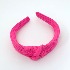 Tiara Turbante Nó Malha Pink Neon - comprar online