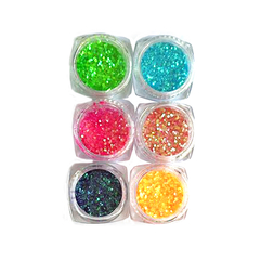 Kit 160 Itens Para Penteado Infantil Colorido Glitter + Elásticos