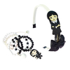 Kit tiara + Pulseira da Wandinha Addams