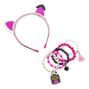 Kit Gabby Tiara Gatinho + Pulseiras Infantil