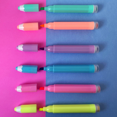 Kit com 6 Marcadores de Texto Lápis - Menina de Laço - Maior loja de acessórios infantis há 15 anos colorindo e enfeitando meninas!