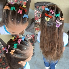 Kit 160 Itens para Penteado Infantil Colorido Glitter + Elásticos + Xuxinhas + Terere - comprar online