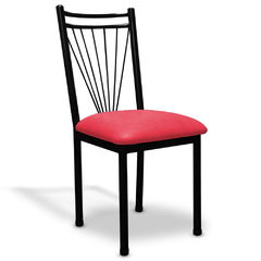 silla de caño tapizado Carmesí