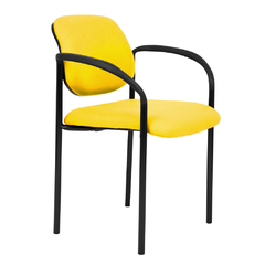 sillas fija de escritorio con apoya brazos color amarilla