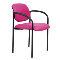 sillas fija de escritorio con apoya brazos color fucsia