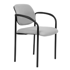sillas fija de escritorio con apoya brazos color gris