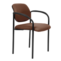 sillas fija de escritorio con apoya brazos color marrón
