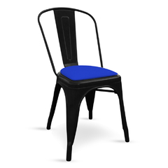Silla Tolix Negra/Asiento tapizado - Tienda de sillas