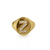 ANEL LETRA Z CRAVEJADA - BANHADO A OURO 18K - comprar online