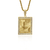 PINGENTE LETRAS PLACA CRAVEJADA - BANHADO A OURO 18K - loja online