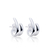 BRINCO EAR HOOK DUPLO - BANHADO A RÓDIO BRANCO