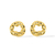 Conjunto colar e brinco amassado banhado à ouro 18k da marca Dezoitok Para Elas.