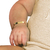 PULSEIRA INFANTIL PERSONALIZÁVEL 2 PLAQUINHA MAIOR - 13cm + 2cm - BANHADO A OURO 18K