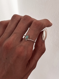 Anillo Plata Piedra Larimar - comprar online