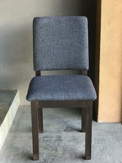 Silla VERONA - Nirvana Gris Azulado 4-40044- GUATAMBÚ - Lustre Wengue Caoba - comprar online