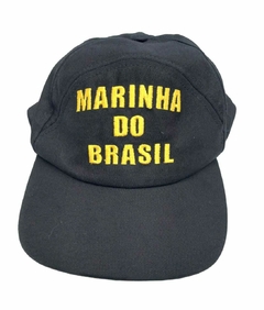 Boné brim preto bordado Marinha do Brasil