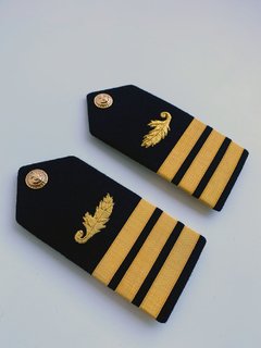 Platina Capitão de Fragata (CF) Feltro Azul Marinha do Brasil