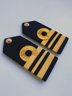 Platina Capitão de Corveta (CC) Feltro Azul Marinha do Brasil - Unimil Uniformes Militares