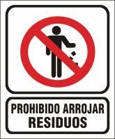 CARTEL ALTO IMPACTO 45 X 40 CM LINEA PROHIBICION 1029